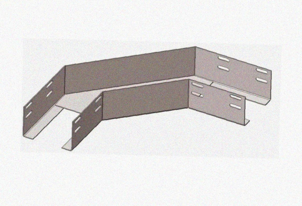 Лоток угловой глухой КГГ 150х100-90 УХЛ1 поворот на 90, горячее цинкование S 1,5 мм