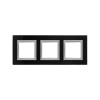 Рамка из натурального стекла, "Avanti", черная, 3 поста (6 мод.) DKC