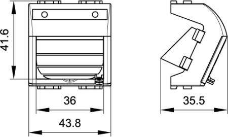 Адаптер для двух оптоволоконных разъемов типа ST, белый, 2мод. DKC
