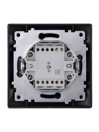 Выключатель 1 кл. с подсветкой 10А графит "Лама" TDM