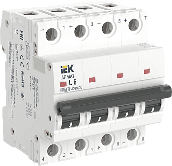 Выключатель автоматический ВА МОД M06N-DC 4П L 6А ARMAT IEK
