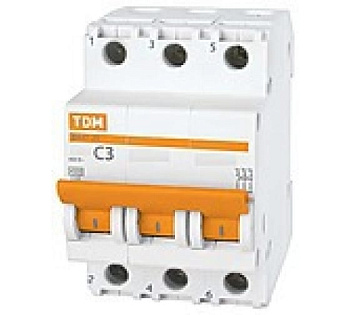 Выключатель автоматический ВА МОД ВА47-63 3П 63А 4,5кА С TDM