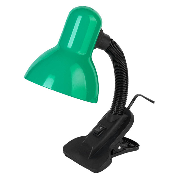 Светильник настольный под лампу е27 GTL-024-60-220 зеленый на прищепке (800124) (1/24) General