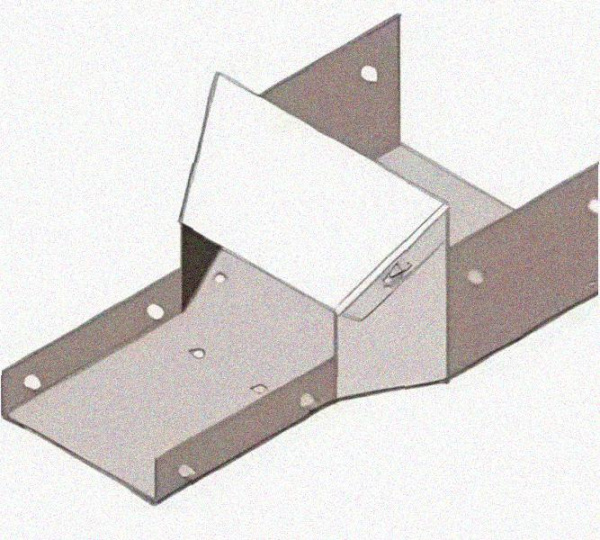 Лоток переходной замковый ЛПЗ 500х85-400х60 УХЛ1 горячее цинкование, S1,5