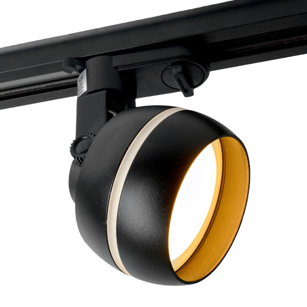 Светильник трековый под лампу GX53 15W 230V черный AL165 серия Luna Feron  