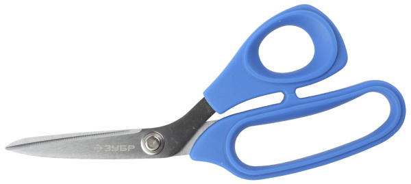 Ножницы "ЭКСПЕРТ" изогнутые технические универсальные, Mo-V сталь HRC 60-62, 205мм ЗУБР