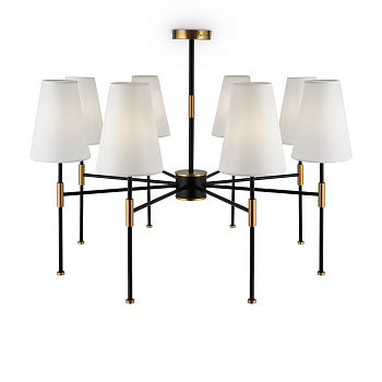 Люстра 8*E14 40Вт Черный и Латунь IP20 Tida FR5196PL-08BBS Freya