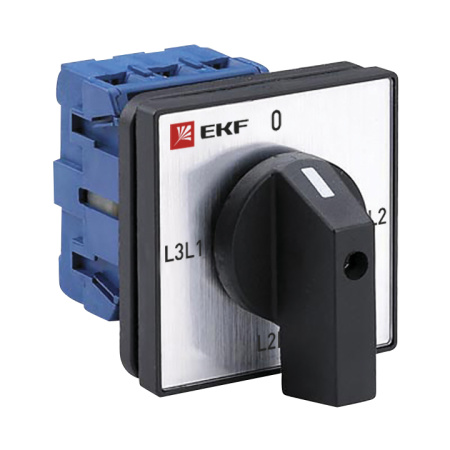 Переключатель кулачковый ПК-1-73 10А 3P для вольтметра линейное напряжение PROxima EKF