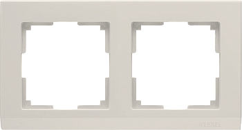 Stark Рамка горизонт/вертик 2 пост . слоновая кость IP20 Werkel