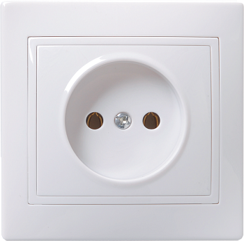 Розетка 1-местная РС10-2-КБ без з/з без защитной шторки 10А КВАРТА белый IEK