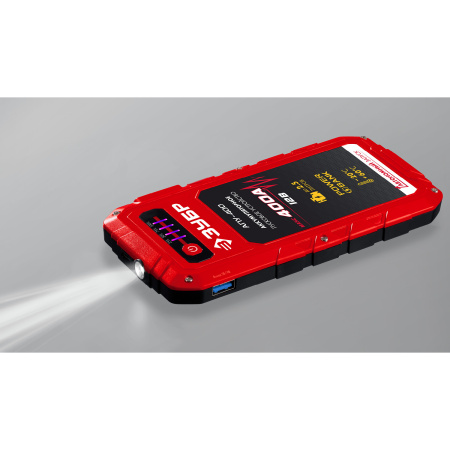 АПУ-400 аккумуляторное пусковое устройство: 12В, макс. 400А. ЗУБР