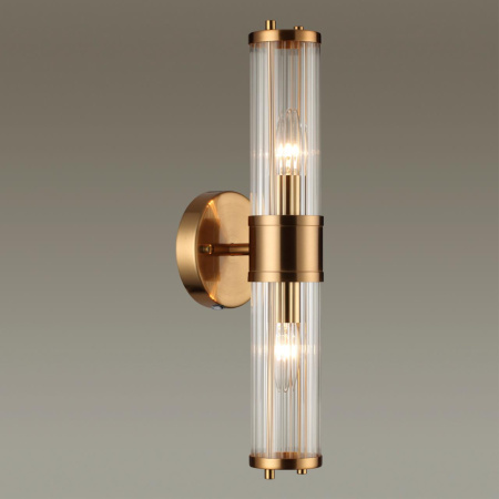 Настенный св-к E14 1*40W IP44 KEPA бронзовый/прозрачный/стекло ODEON LIGHT