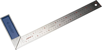 Профессионал 400 мм усиленный столярный угольник с нержавеющим полотном ЗУБР