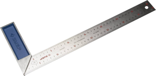 Профессионал 400 мм усиленный столярный угольник с нержавеющим полотном ЗУБР