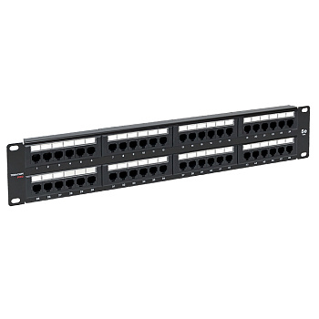 Патч-панель TERACOM PRO 19'' Cat,5E 2U неэкранированная UTP 48 портов RJ-45 Dual IDC EKF