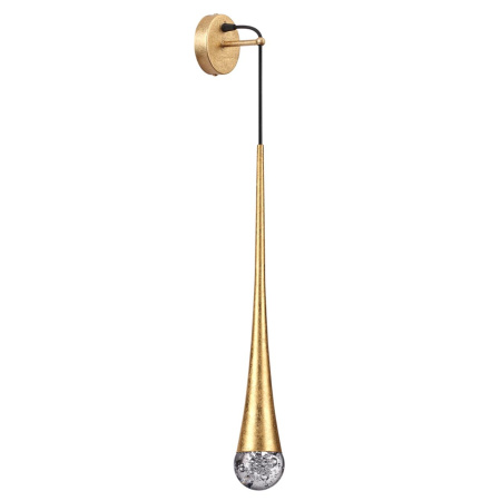 Настенный св-к IP20 GU10 LED max 6W GOTA прозрачн/золот фольг-ние ODEON LIGHT