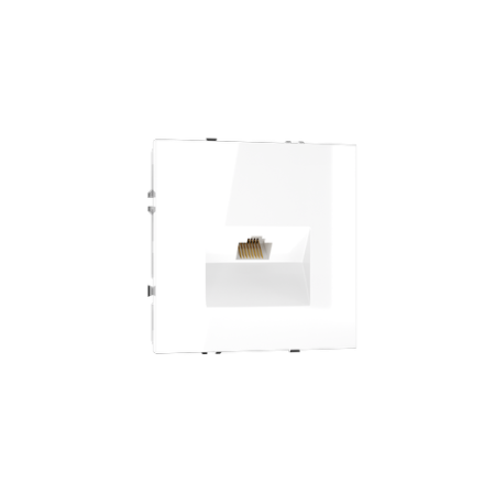 Розетка компьютерная встраиваемая Voltum S70 RJ45 КАТ.6, (белый глянцевый) Розетка компьютерная встраиваемая Voltum S70 RJ45 КАТ.6, (белый глянцевый)