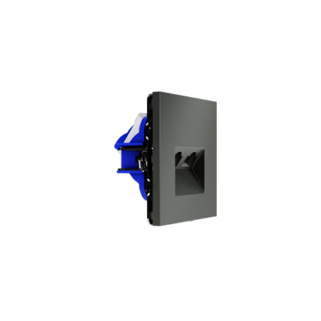 Розетка компьютерная встраиваемая Voltum S70 двойная RJ45+RJ45 КАТ.6, (титан)