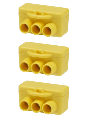 Клемма винтовая изолированная КВИ-3 для Al и Cu проводов (6,0мм2) желтая TDM