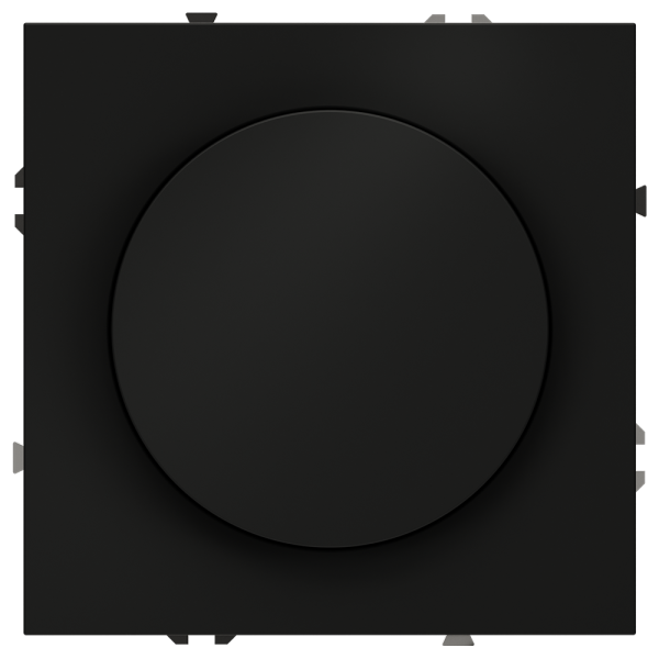 Светорегулятор встраиваемый Voltum S70 поворотно-нажимной 600 Вт, (черный матовый)