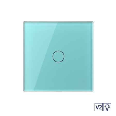 Сенсорный диммер версия 2, 1 клавиша 1 пост Зеленый Livolo