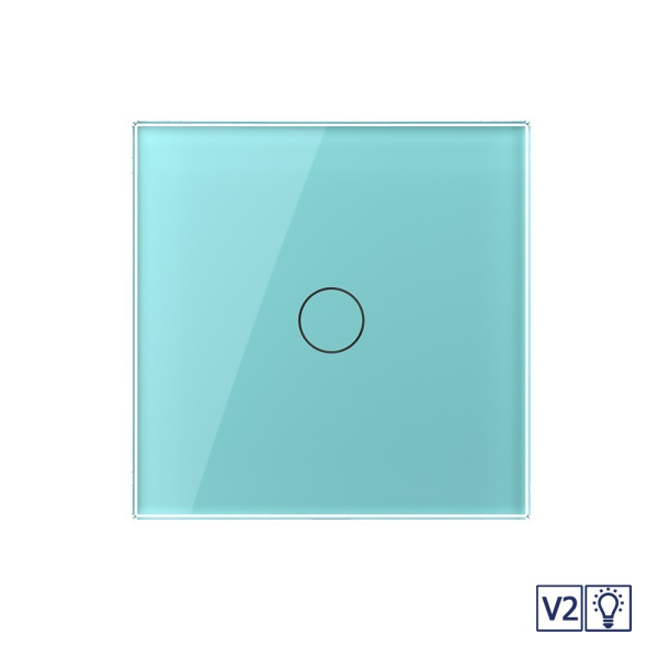 Сенсорный диммер версия 2, 1 клавиша 1 пост Зеленый Livolo