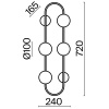 Настенный светильник (бра) 4*G9 25Вт Латунь IP20 Inversion FR5233WL-04BS1 Freya