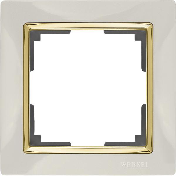 Snabb Рамка горизонт/вертик 1 пост . слоновая кость/золото IP20 Werkel Snabb Рамка горизонт/вертик 1 пост . слоновая кость/золото IP20 Werkel