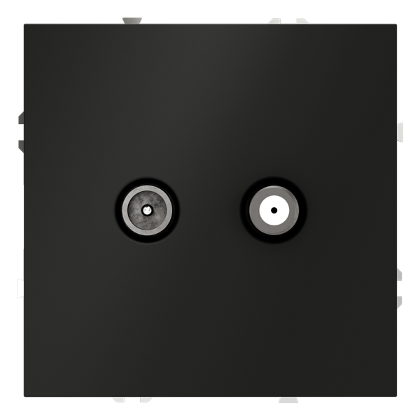 Розетка телевизионная встраиваемая Voltum S70 оконечная TV+SAT, (черный матовый) Розетка телевизионная встраиваемая Voltum S70 оконечная TV+SAT, (черный матовый)