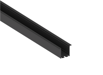 Donel врезной алюминиевый профиль, 47,2х35х2000. Цвет: Черный матовый, RAL9005,Серия:DN8ALE