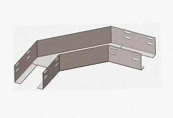 Лоток угловой перфорированный КГ 200х50-90 УТ1,5 поворот на 90, горячее цинкование, S1,5