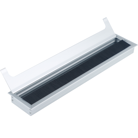 Donel Кабельный громмет (лючок) в стол, 400*80мм, цвет: серебро