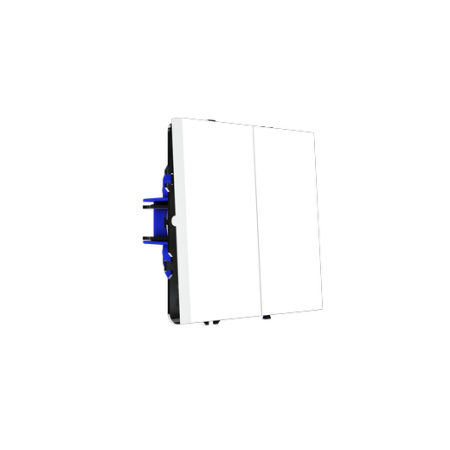 Выключатель встраиваемый Voltum S70 двухклавишный 10А, (белый матовый)