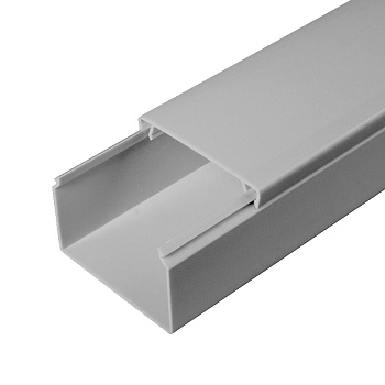 Кабель-канал серый RAL 7035 2-й замок в п/э 60х40 мм (40м/уп) Промрукав Кабель-канал серый RAL 7035 2-й замок в п/э 60х40 мм (40м/уп) Промрукав
