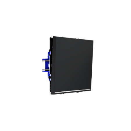 Проходной переключатель встраиваемый Voltum S70 одноклавишный с подсветкой 10А, (графит)