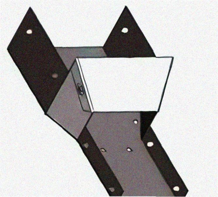 Лоток переходной замковый ЛПЗ 100х50-50х50 УХЛ1, горячее цинкование, S1,5