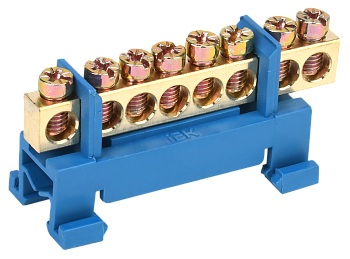 Шина N "ноль" на DIN-изоляторе типа "Стойка" ШНИ-6х9-8-С-С IEK