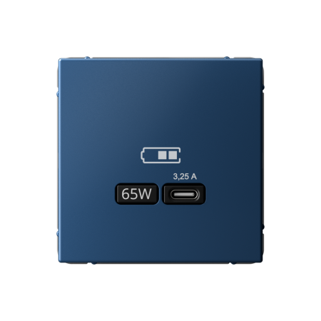 ARTGALLERY USB РОЗЕТКА тип-С 65Вт высокоскор.заряд. QC, PD, механизм, АКВАМАРИН Systeme Electric