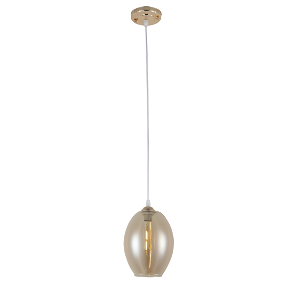 Люстра потолочная FORLI 60W Е27 золото/стекло Ritter