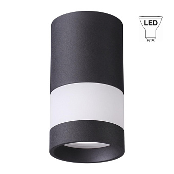 Св-к накл.IP20 GU10 9W 220-240V ELINA черный B NOVOTECH