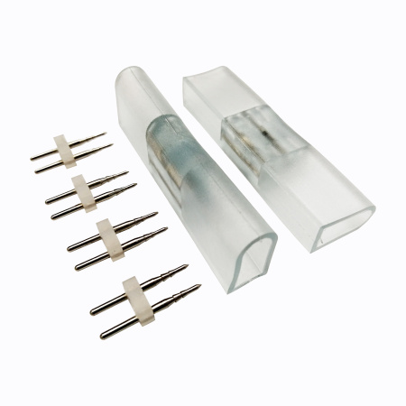 09-130-2 Комплект(2шт) коннекторов ПВХ для прямого соединения одностороннего светодиодного неона мини 8*16мм арт.17-32/34/35/36/37/38 APEYRON