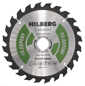 Диск пильный Industrial Дерево 216*30*24Т HW216 Hilberg