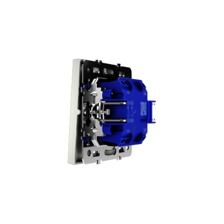 Выключатель встраиваемый Voltum S70 двухклавишный 10А, (сталь)