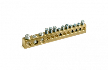 Усиленная клеммная колодка 12 мод. (отв.3х9мм+10х5,4мм) DKC