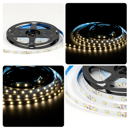 LSE-247 Светодиодная лента 12В, 4,8Вт/м, 420 лм/м, 4000К, smd2835, 60д/м, IP20, ширина подложки 8мм, 5м, д/б OGM