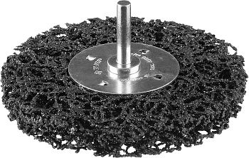 Профессионал. Щетка дисковая для дрели, нейлоновая проволока с абразивным покрытием, с открытой агрессивной структурой, 100мм ЗУБР