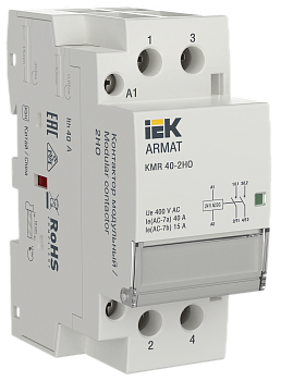Контактор модульный KMR 40А 24В AC/DC 2НО ARMAT IEK