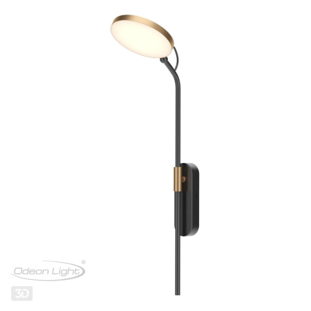 Настенный св-к IP20 LED 7W 731Лм 3000K REDMOND черный с ант.бронзой/металл ODEON LIGHT