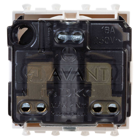 Розетка модульная, 2P+E, с з/ш, "Avanti", "Белое облако", 2 модуля DKC