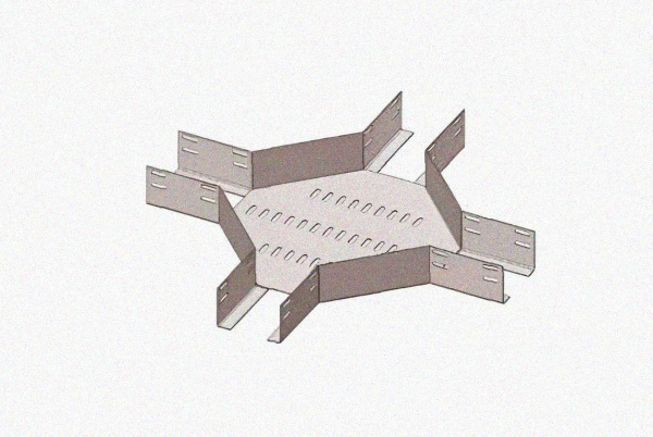 Лоток крестообразный глухой КМГ 300х100 УХЛ1, горячее цинкование S1,5